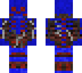 blue skulled skeleton