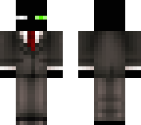 green eye half white enderman