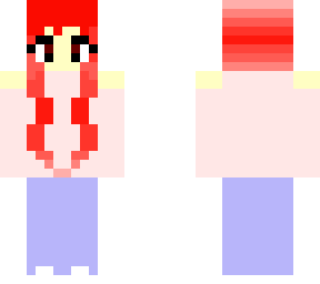 red hair and pink shirt