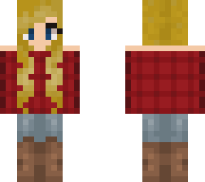 stole half of it but red plaid blonde