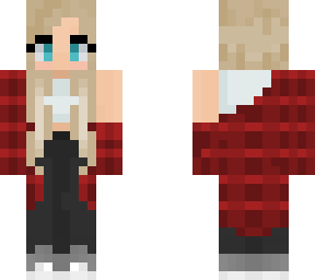 stole half of it but red plaid blonde long
