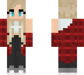 stole half of it but red plaid blonde long
