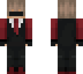 black and red suits