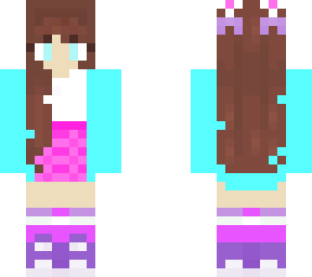 blue and pink school girl