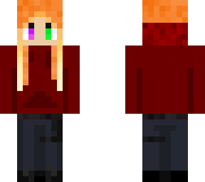 hoodie w/ legbag long hair ombre bangs