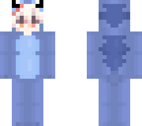 kazuha in a stitch onesie