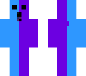 purple and blue with villagar nose