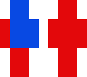 red and blue man