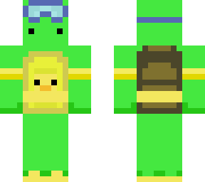 turtle in a floatie