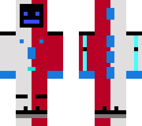 xrobotz half red half white skin
