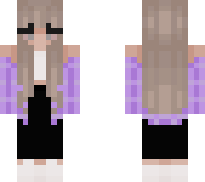 beach blonde with purple cardigan