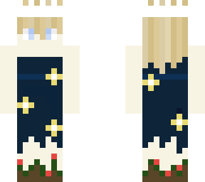 blonde ~ dress ~ blue ~ stars