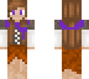 elf child skin with purple scarf