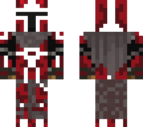 the red and white mandalorian