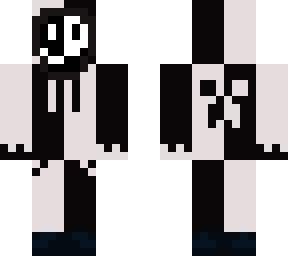 a guy dressed in black and white
