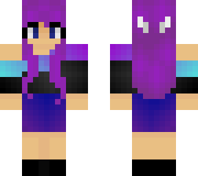 blue, purple, and black dress