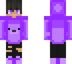 purple bear hoodie (purple eyes)