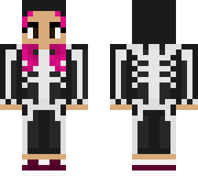 skeleton pink hair