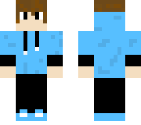 a boy with a blue hoodie