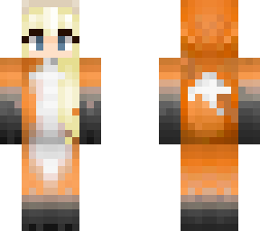 girl in fox onesie without mask