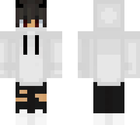 white hoodie black horns devil boy