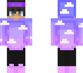cloud hoodie boy with purple bandana