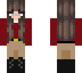 cute equine skin ( burgundy shirt, brown pants )