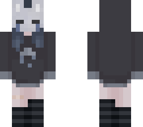 cute rain girl w/ crying bunny mask (updated)
