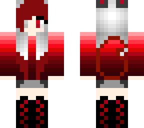 evil shadow bunny wolf girl with red hair