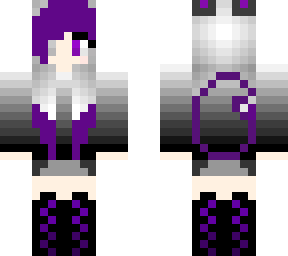 shadow bunny wolf girl with purple hair