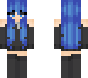 blue haired beauty (long hair)