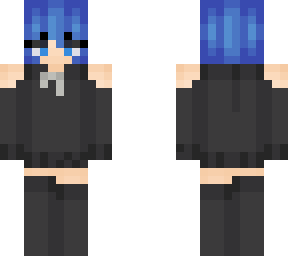 blue haired beauty (short hair)