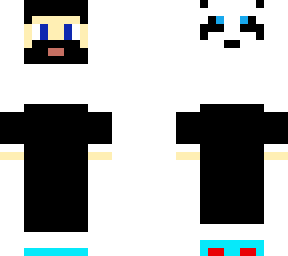 fampanda-craft skin  with hoddie with panda face