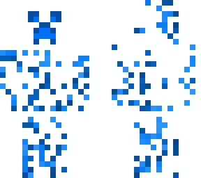 white and blue creeper
