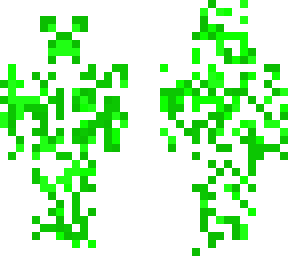 white and green