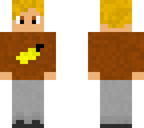 [3px arms]minecrafter wearing a banana sweater