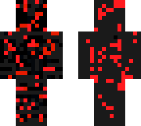 black with red dots