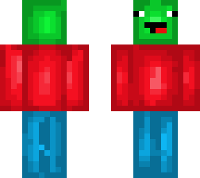 blue, red, and green derpy guy rainbow