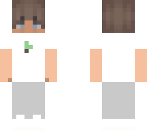 brown haired guy with white tree shirt