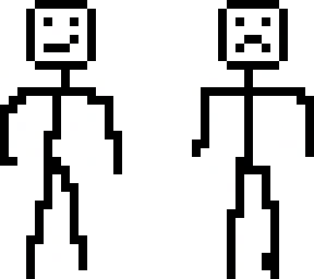 happy and sad stickman