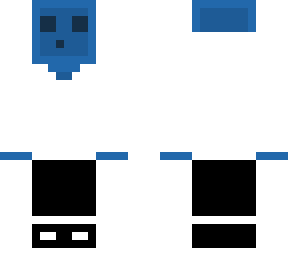 smooth blue slime with clothes