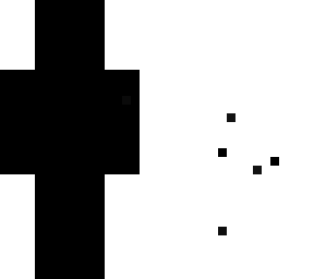 black and white