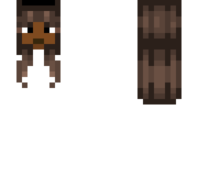 black girl base head with long brown hair