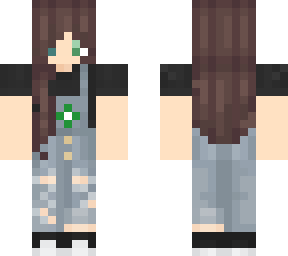 girl green flower dungaree