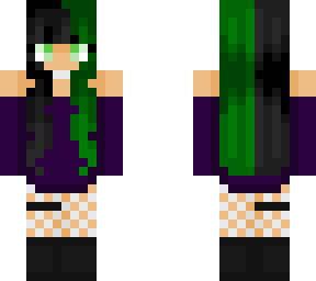 green and black split dye