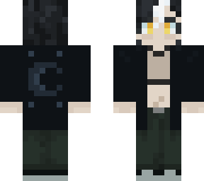 moon jacket, yellow eyes