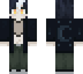 moon jacket, yellow eyes