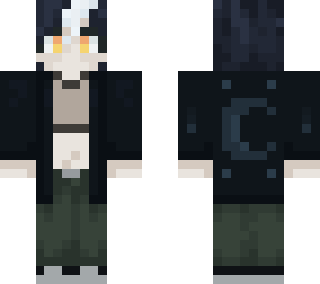 moon jacket, yellow eyes