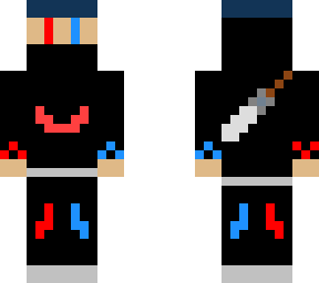 red and blue ninja