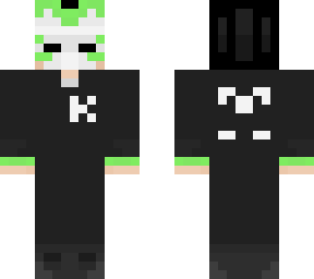green kitsune mask
